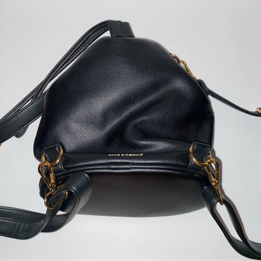 Like Dreams Black Leather chained backpack
